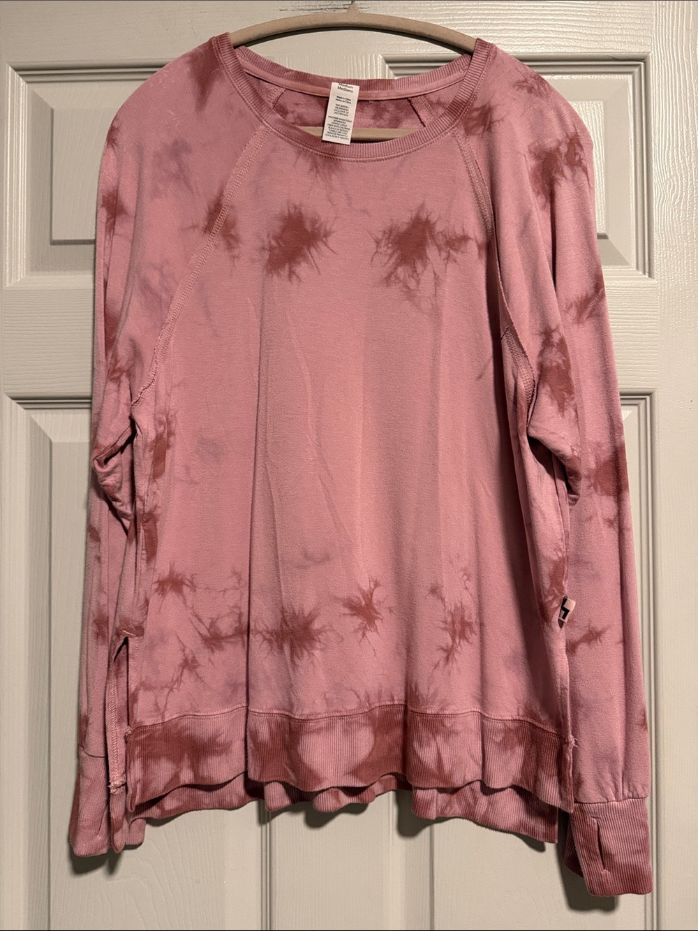 JoyLab Pink Tie-Dye Pullover Sweatshirt